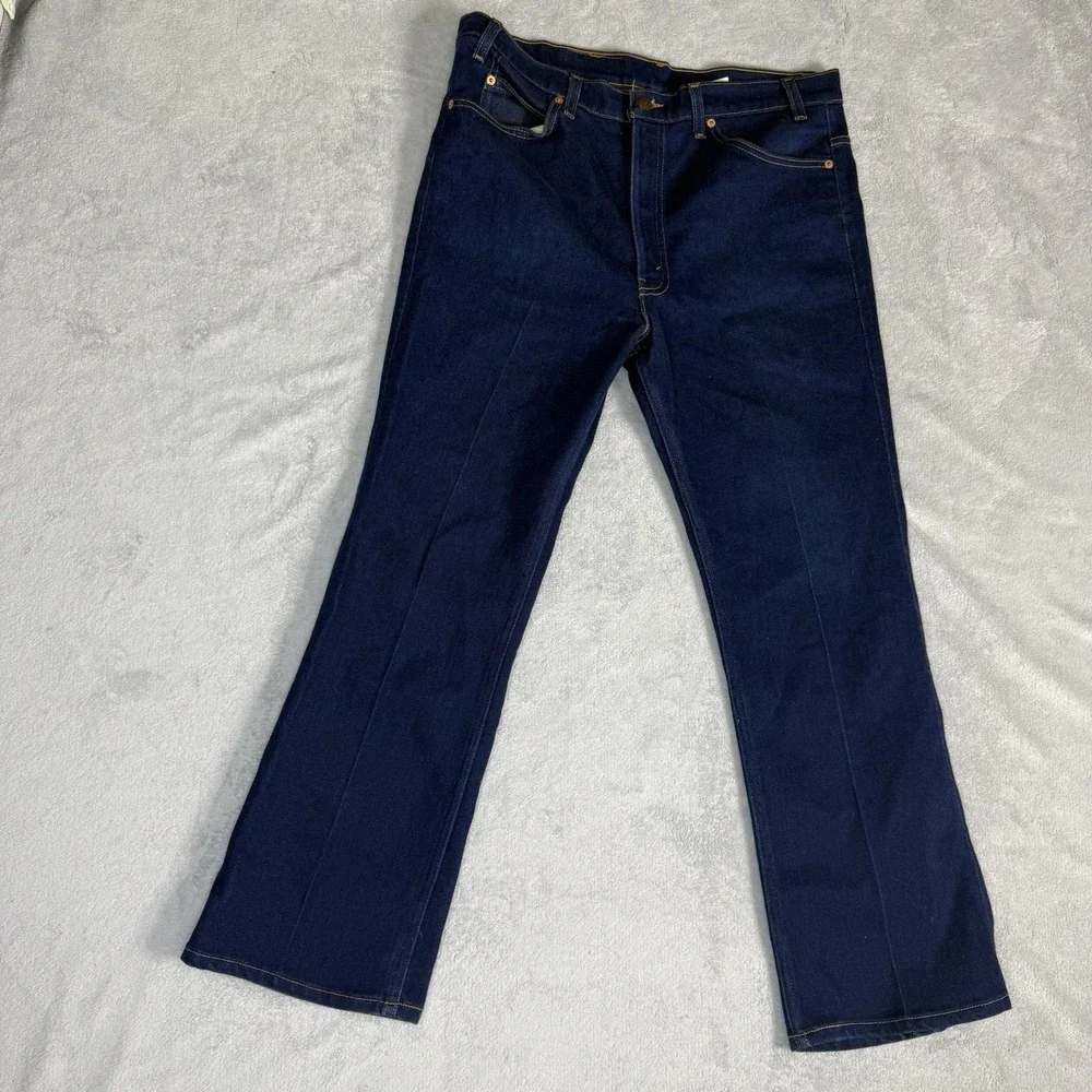 Vintage Levi's 517 Jeans Men's 38x30 Orange Tab Dark Wash Bootcut USA 4182